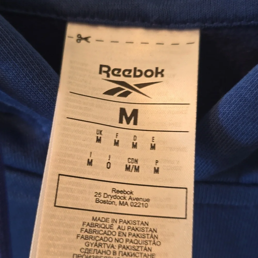 REEBOK BRAND SIGNATURE MEN'S BLUE PULLOVER FLEECE HOODIE SIZE MEDIUM - Picture 5 of 15